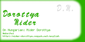 dorottya mider business card